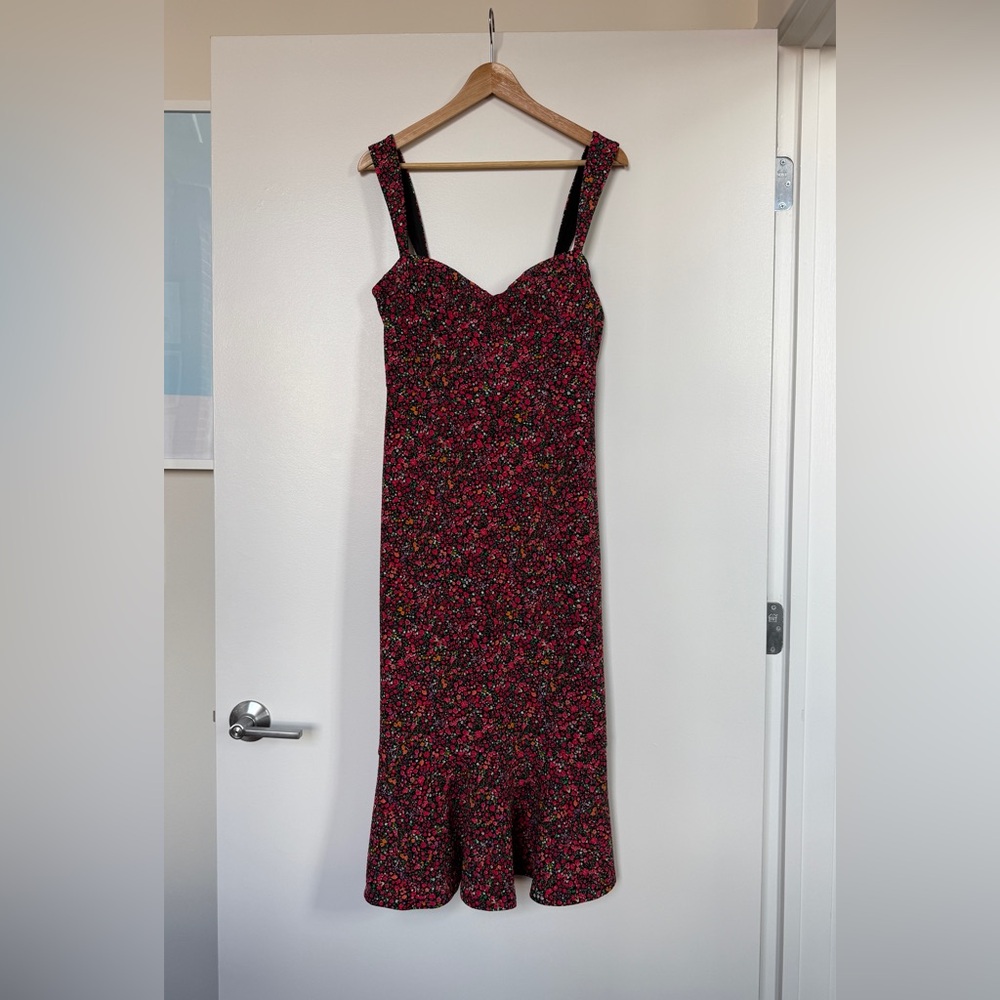 Anthropology Floral Midi Dress